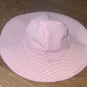 Ruffle Butts Pink and White Striped Hat